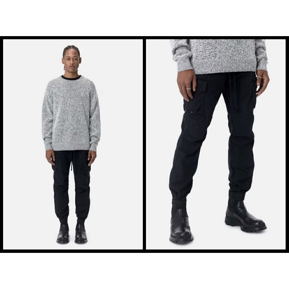 JOHN ELLIOTT Panorama Cargo Pants ~ Black Large L NWT